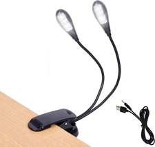 Music Stand Light 1 Pack Clip On LED Book Lights USB And AAA Battery Operated