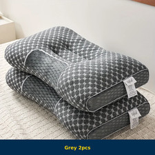 2  Pack Ergonomic Orthopedic Neck Massage Pillows   Adjustable Sleeping Comfort