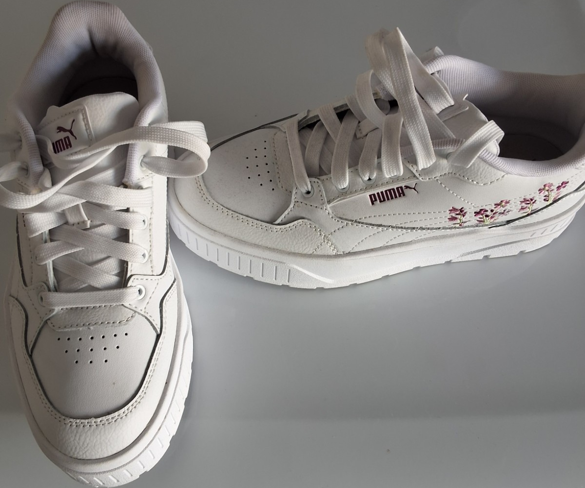 PUMA Karmen II Idol Novelty Sneakers White Magenta Floral