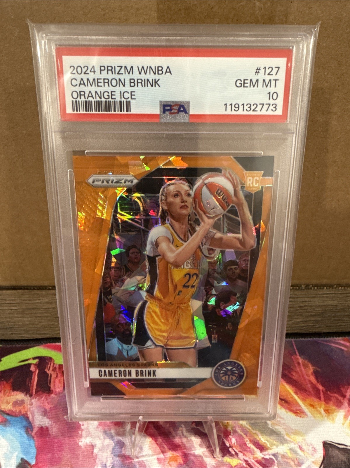 2024 Panini Prizm WNBA - Cameron Brink #127 Orange Ice Prizm (RC) Psa 10