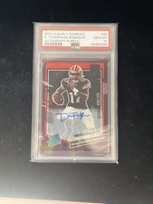 Dorian Thompson-Robinson 2023 Panini Clearly Donruss Football Auto Purple PSA 10