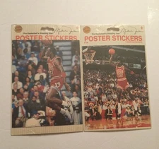 Michael Jordan Chicago Bulls Old Poster Sticker Lot Of 2