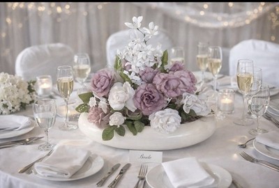 Silk Flower Bouquet Light Pink Wedding Table Centerpiece Decor