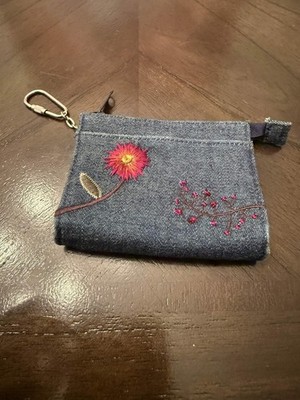 Jean Floral Mini Wallet