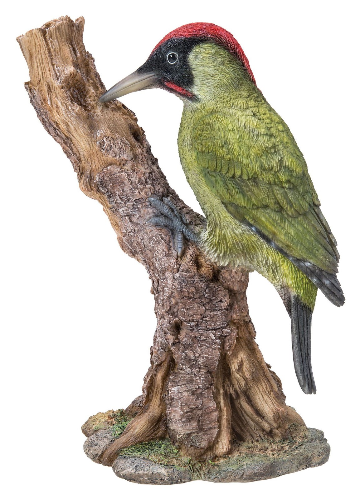Green Woodpecker Bird Lifelike Garden Ornament 30cm - Indoor Outdoor Vivid Arts