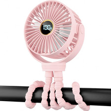Portable Stroller Mini Fan, Small Rechargeable Personal Cooler W/ 360  Rotation,