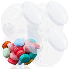 Nsmykhg JV-CANDYJAR4 4 Pack 48 oz Plastic Candy Cookie Jars with Lids