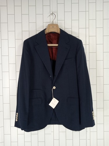 Brunello Cucinelli Men's Cotton/ Wool Blend Sport Coat Dark Blue EU 48 *NEW*