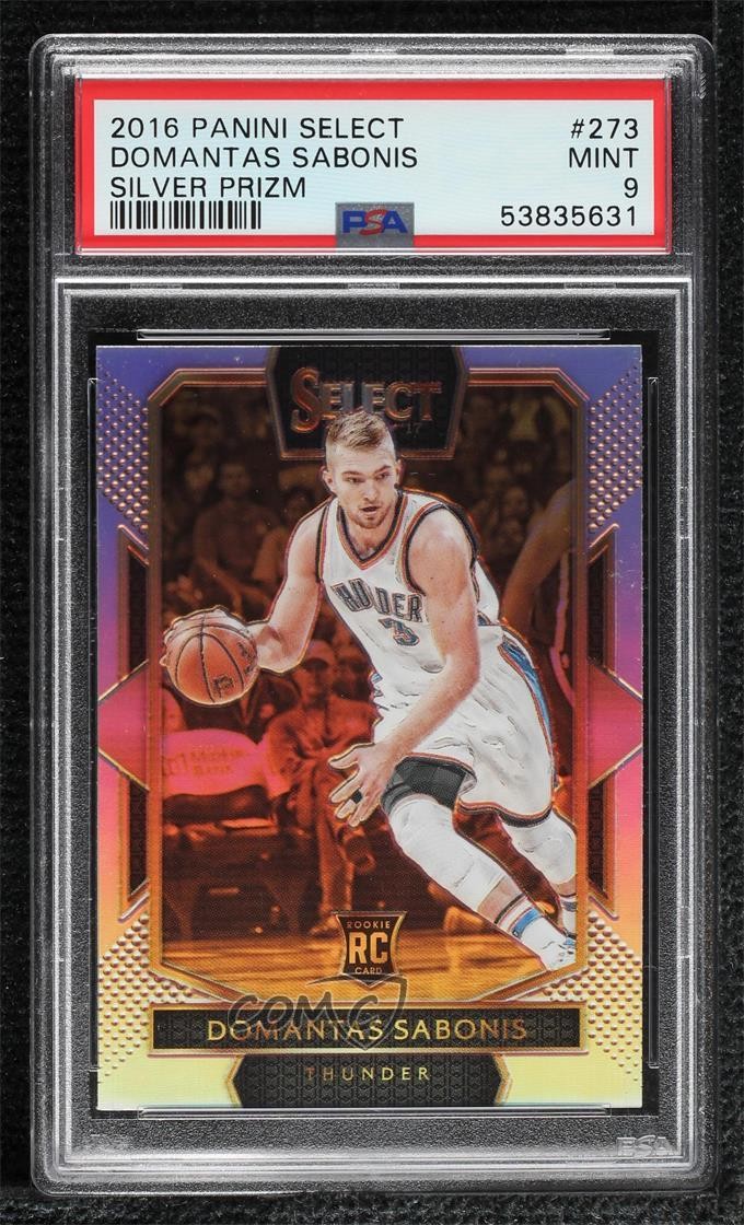 2016 Panini Select Courtside Silver Prizm Domantas Sabonis #273 PSA 9 MINT 5w7