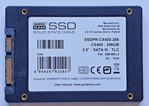 256 GB SATA III Goodram CX400 SSDPR-CX400-256 3D-NAND TLC SSD 2.5" Festplatte