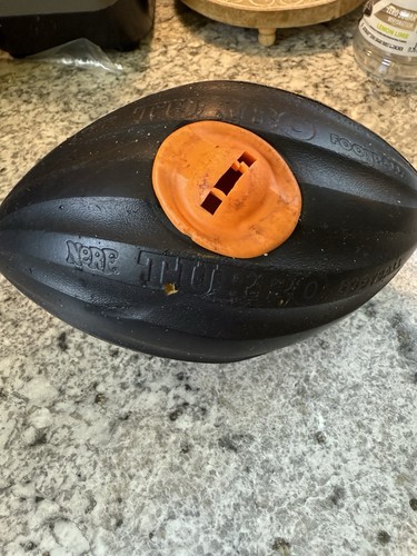 Vintage 1989 Nerf Turbo Screamer Foam Football Black Yellow (Whistling) Retro