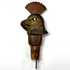 Vtg Black Forest Bottle Stopper Hand Carved P...