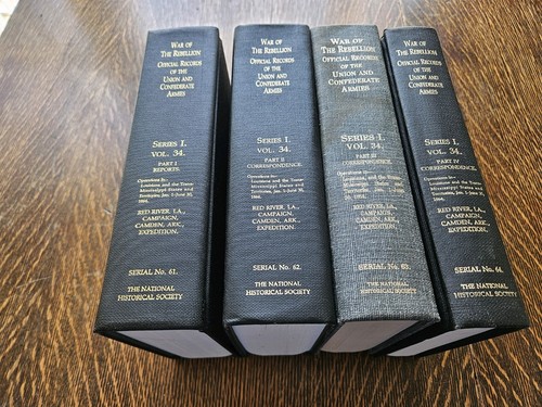 4 Volume Set Of Official Records Of The Civil War Red River Campaign Texas Books