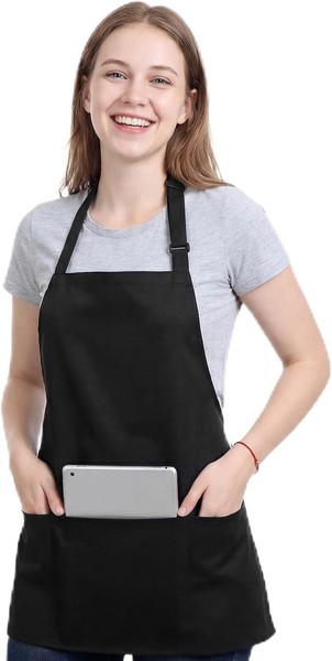 KochschüRze Damen Verstellbar Mit 3 Taschen 2 StüCk KüChenzubehöR Geschenk-image