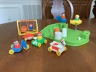 Vintage Fisher Price Little People #2525 Playground And #656 Little Riders