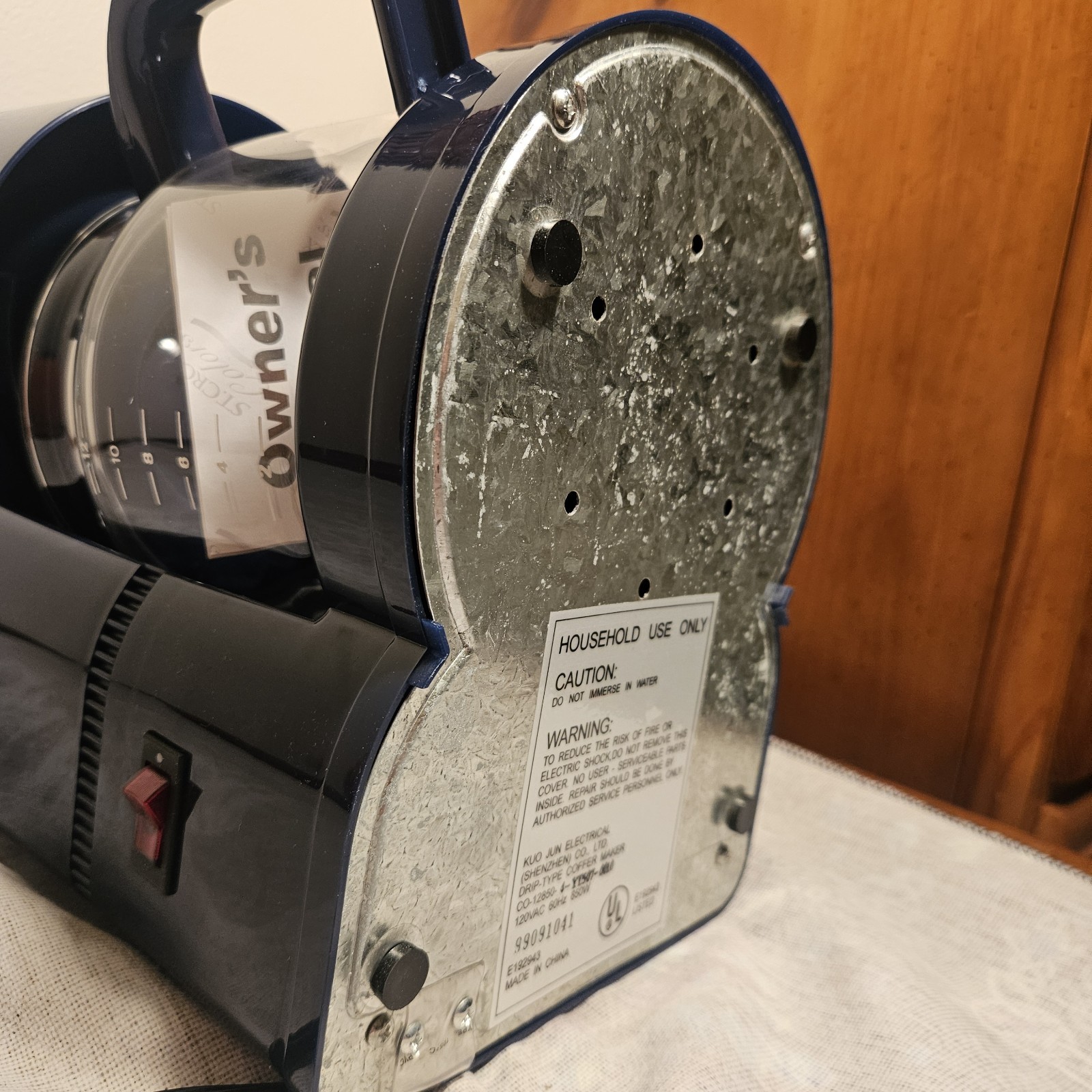 St. Croix Colors Blue 12 Cup Automatic Drip Coffee Maker W Instruction Manual