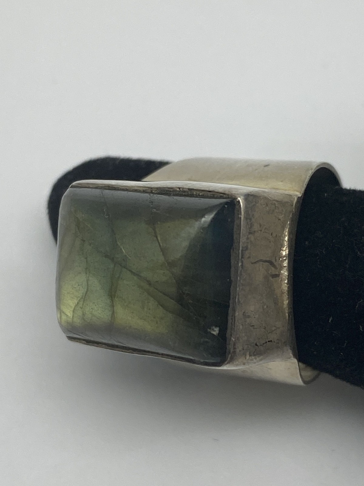 Sterling silver Labradorite Rectangle Size 6 Ring… - image 3