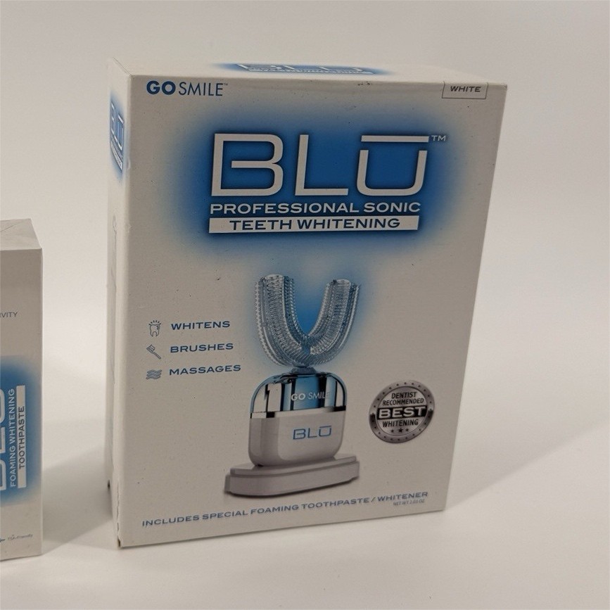 GO SMiLE BLU Professional Sonic Teeth Whitening Kit Mint, No Sensitivity