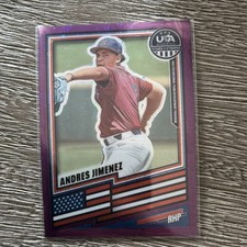 Panini Stars and Stripes 2024 Red Andrew Jimenez Rookie USA 15U #52 /199