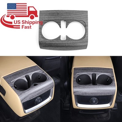 US Wood ABS Rear Water Cup Holder Frame Cover Trim For KIA Carnival 2022-2026