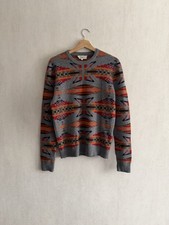 Ymc You Must Create Sweater Wool Aztec Print Mens Size S