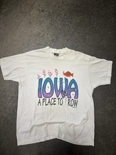 Vintage Iowa A Place To (G)Row Single Stitch 90s T Shirt Size Xl Made In USA