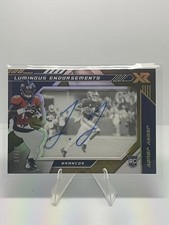 2020 XR Luminous Endorsements - Jerry Jeudy - Gold /10 - On Card Auto RC