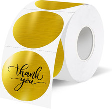 1.5" Holographic Direct Thermal Label Stickers, round Printable Rainbow Glitter