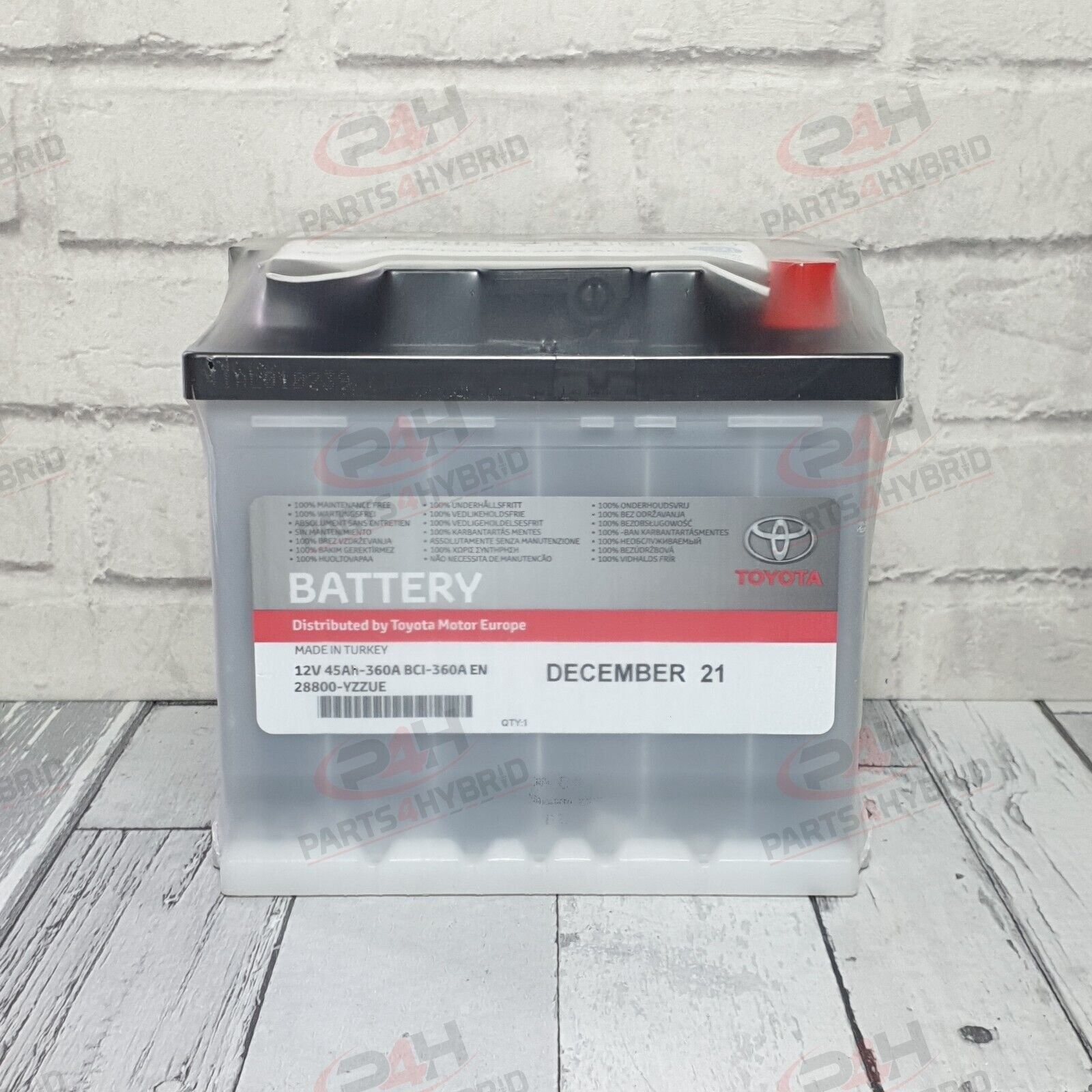 GENUINE TOYOTA C-HR 12V BATTERY MAXH10 45AH AUXILIARY BATTERY OEM 28800-YZZUE