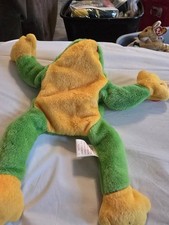 RARE RETIRED 1997 TY BEANIE BABY SMOOCHY THE FROG WITH PE PELLETS/TAG ERRORS