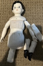 Lot Of Vintage Porcelain Doll Parts Antique Doll In Need Of TLC As is
