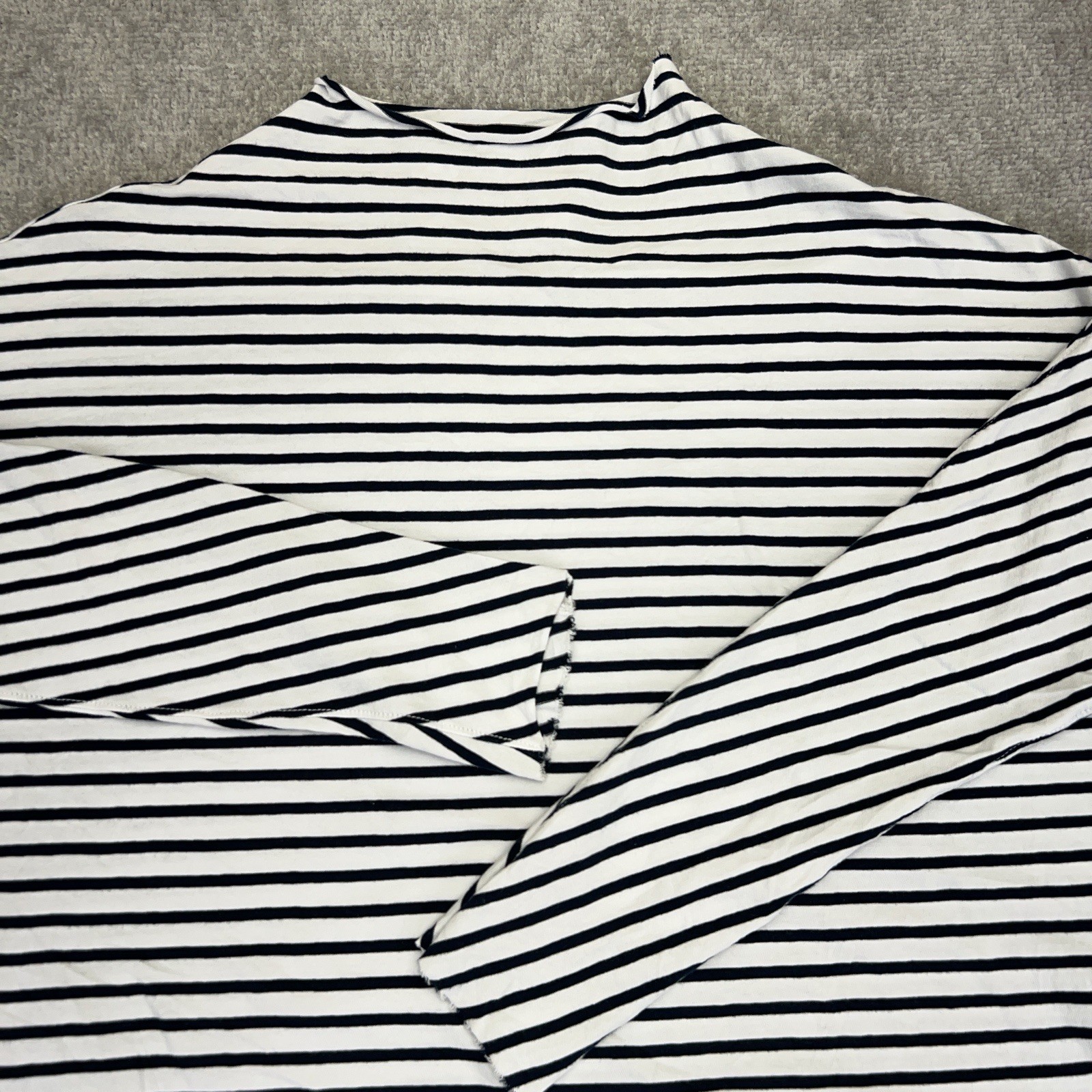 FRANK & EILEEN Women's Anna Long Dolman Sleeve T-Shirt Top Navy White Striped XS