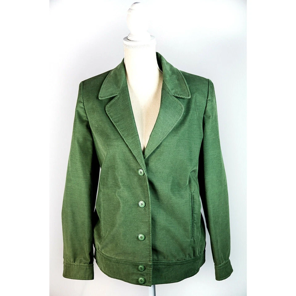 VTG 80s Suburbans Corduroy Midi Skirt Sz 6 Green Cottage Academia Preppy Granny - Image 4 of 4