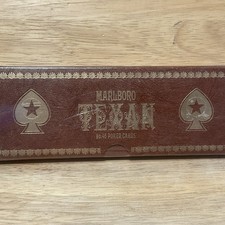 NEW Marlboro Texan No. 45 Poker Playing Cards Vintage 2 Deck Set Collection Case