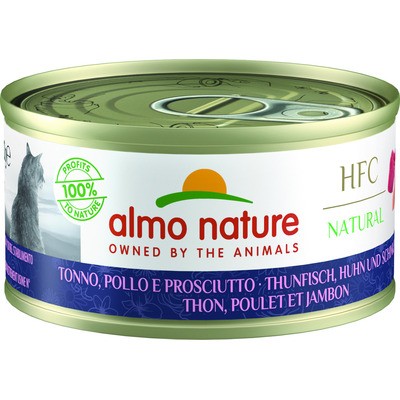 ALMO NATURE 24 CONFEZIONI NATURE NATURAL TONNO POLLO PROSCIUTTO 70 GRAMMI 800115