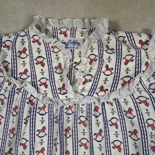 Vintage Lanz Of Salzburg Flannel Nightgown Rocking Horse Small Cottagecore