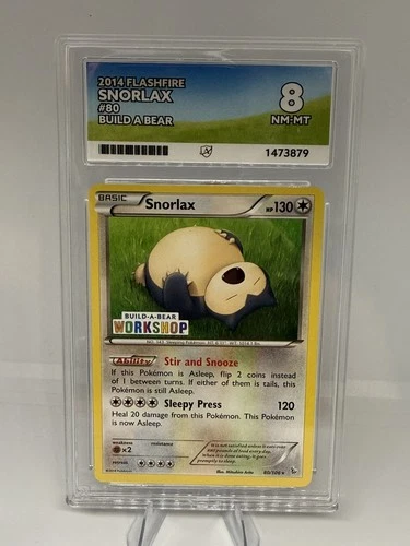 Pokemon Snorlax Build-A-Bear workshop Stamped Promo 80/106 ACE 8