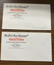 Rare Antique NOS Holeproof Hosiery Lot Envelopes Monson Maine Henry Grover