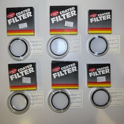 Lot of 6 Rokunar Coated Filter Lens Polarizer   4x 55mm, 2x 52mm   Made In Japan