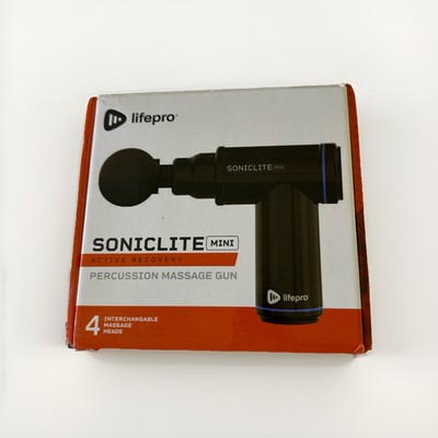 LifePro Sonic lite Mini Percussion Massage Gun W/ 4 Interchangeable Heads 