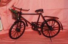RARE-BLACK METAL BICYCLE-SINGLE SEAT FOR 16" TO 18" DOLLS-