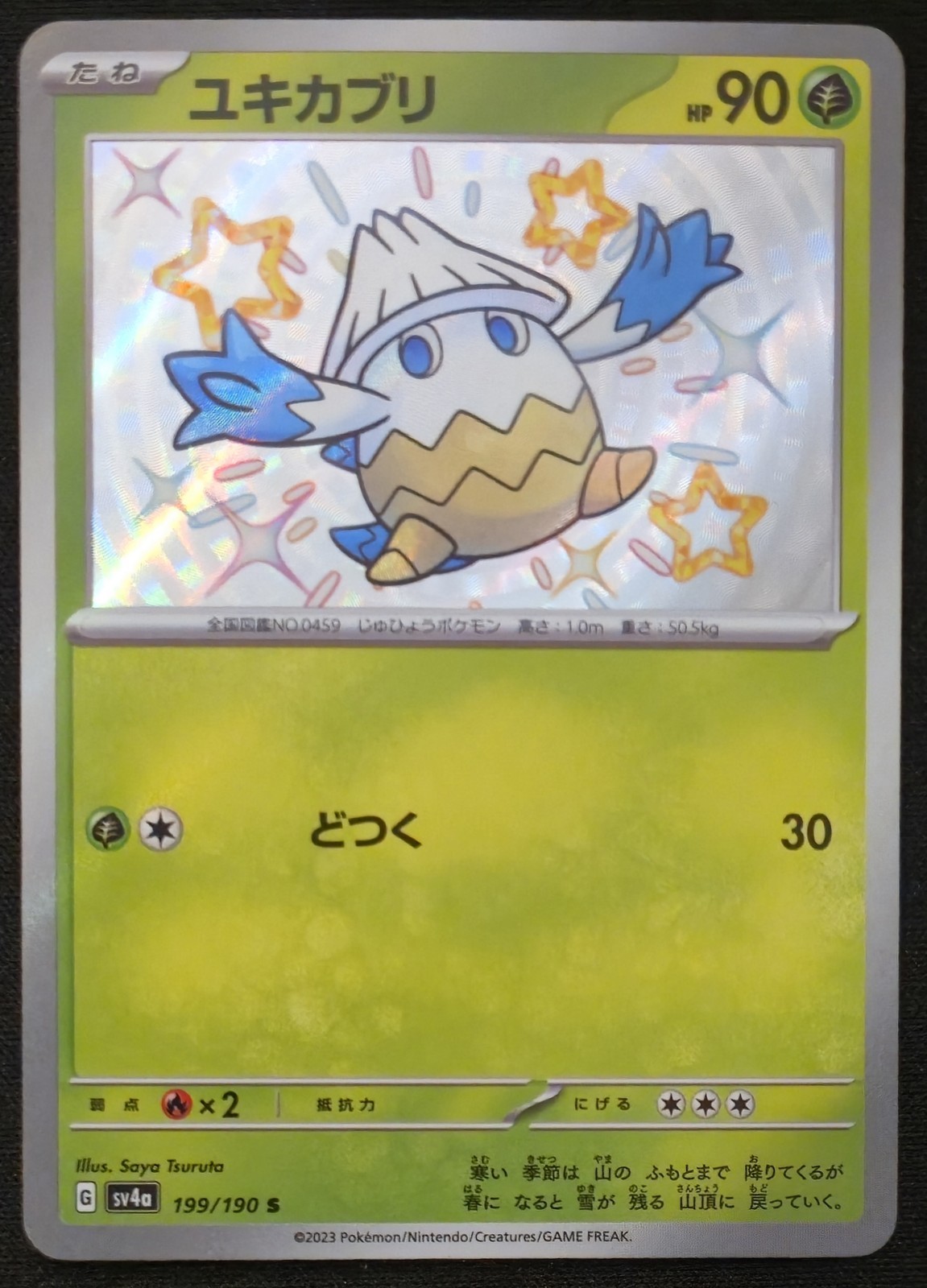 Japanese Snover 199/190 sv4a Shiny Treasure ex Shiny Holo Rare Pokémon 2023 NM