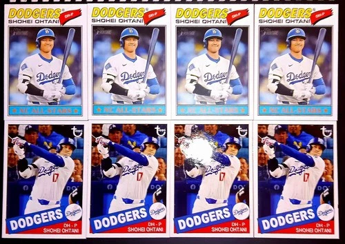 8 CARD LOT SHOHEI OHTANI BASEBALL CARDS LA DODGERS MVP 2026 TOPPS HERITAGE