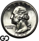 1949-D Washington Quarter, Solid Gem BU++