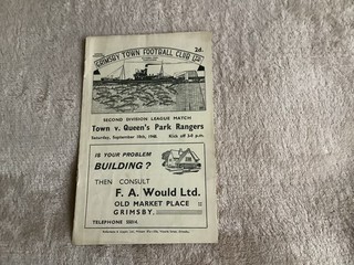 Grimsby Town V Queens Park Rangers. QPR. 18th Sep 1948. Div 2