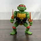 Playmates Teenage Mutant Ninja Turtles Raphael Action Figure 1988 VTG soft head