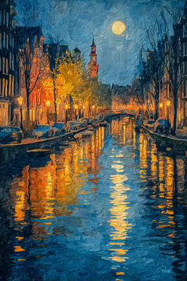 Amsterdam Netherlands 24x36 Giclée Art Print Ltd 1/25 Signed COA Rombley V13
