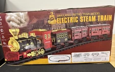 Simulated Retro Train Model 16 Pcs Electric Steam Train Sealed Box