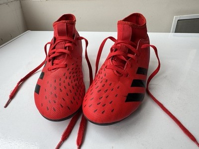 Adidas Predator 2021 black and red Soccer cleats Youth boys US 4 UK 3.5 EU 36