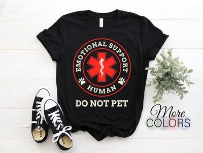 Emotional Support Human Do Not Pet Service Dog Love Humor Gift T-shirt, Adopt...